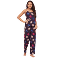 thumbnail image 1 of Moomaya Sleepwear, Spaghetti Strap Top Pajama Set, Chic Cami Pant Pjs Night Suit For Women'S, 1 of 9