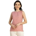 thumbnail image 1 of Moomaya Sleeveless Boat Neck Printed Georgette Top - Women's Elegant Top, 1 of 9