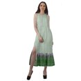 thumbnail image 1 of Moomaya Sleeveless Halter Neck Maxi Dress Printed Front Slit Women Summer Dress, 1 of 1