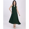 thumbnail image 1 of Moomaya Sleeveless Maxi Dress With Beaded Neckline Cutout, Casual Chic Wear Dress For Women, 1 of 8