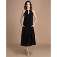thumbnail image 1 of Moomaya Sleeveless Maxi Dress With Beaded Neckline Cutout, Casual Chic Wear Dress For Women, 1 of 8
