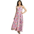 thumbnail image 1 of Moomaya Sleeveless Sweetheart Neck Printed Dress - Women's Elegant A-Line Dress, 1 of 9