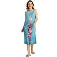 thumbnail image 1 of Moomaya Sleeveless V Neck A-Line Printed Rayon Dress - Women's Elegant Dress, 1 of 9