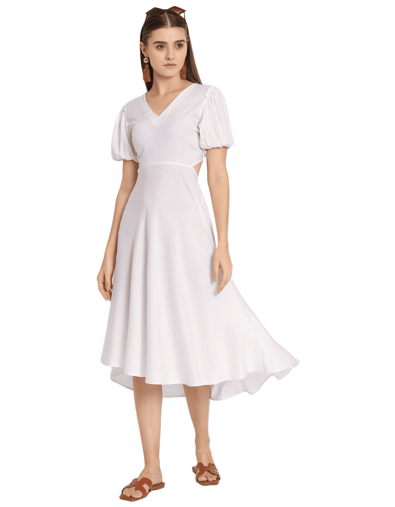 short viscose dress Jones New York Short Sleeve Linen-Blend Swing Dress