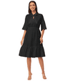thumbnail image 1 of Moomaya Solid Bow-Knot Dress For Women, Ruffle Sleeve Tiered Flared Dress, 1 of 8
