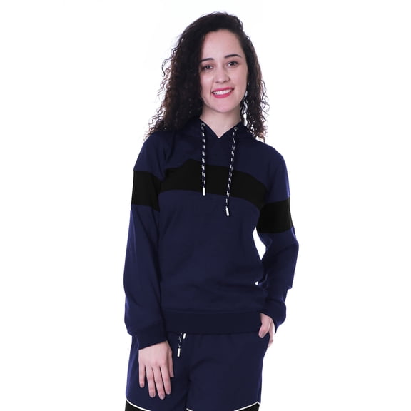 Moomaya Solid Casual Hoodie Full Sleeve Pullover Colorblock Jogger Top Sweatshirt