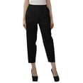 thumbnail image 1 of Moomaya Solid Color Elastic Waist Pants Cotton Narrow Fit Straight Women Pants For Kurti, 1 of 6