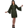thumbnail image 1 of Moomaya Solid Cotton Robes For Women Plus Size Kimono Robe Short Nightwear, 1 of 6