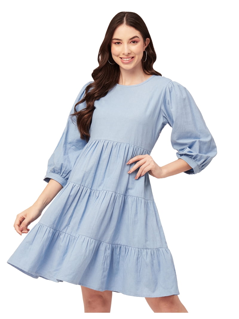 tiered flared dress Sienna Flared Tiered Dress – Gillori main image 0
