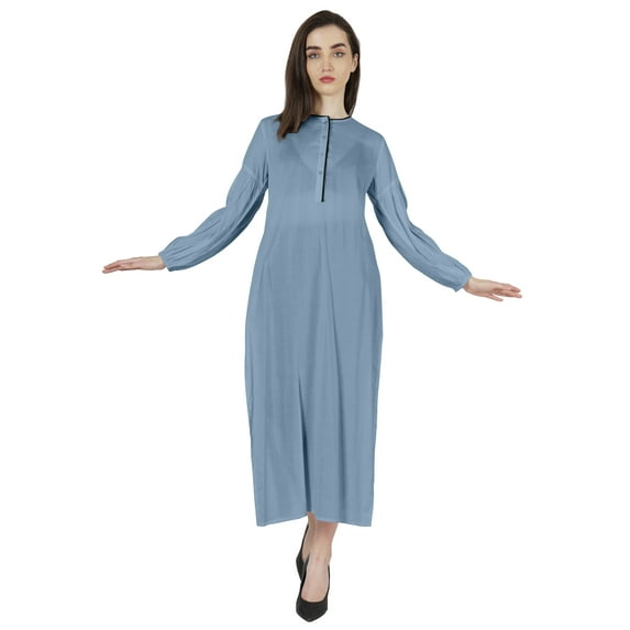 Moomaya Solid Hook & Eye Kurta Dress For Womens Long sleeves Indian Ethnic wearKurti