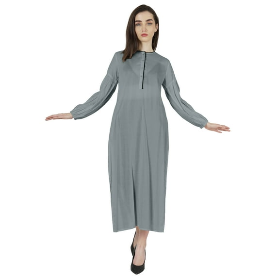 Moomaya Solid Hook & Eye Kurta Dress For Womens Long sleeves Indian Ethnic wearKurti