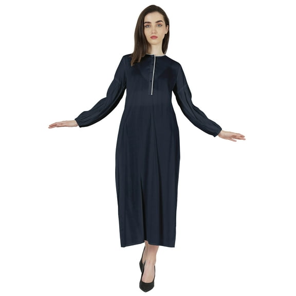 Moomaya Solid Hook & Eye Kurta Dress For Womens Long sleeves Indian Ethnic wearKurti