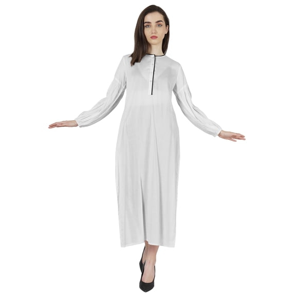 Moomaya Solid Hook & Eye Kurta Dress For Womens Long sleeves Indian Ethnic wearKurti