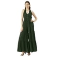 thumbnail image 1 of Moomaya Solid Jumpsuit For Women Viscose Rayon Halter Neck Summer Jumpsuit, 1 of 8
