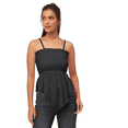 thumbnail image 1 of Moomaya Solid Peplum Tops For Women, Casual Smocked Strap Tube Tunic, 1 of 8