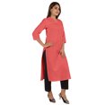 thumbnail image 1 of Moomaya Solid Pintuck Blouses For Women Indian Ethnic Kurti Casual Cotton Kurta, 1 of 6