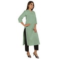 thumbnail image 1 of Moomaya Solid Pintuck Blouses For Women Indian Ethnic Kurti Casual Cotton Kurta, 1 of 6