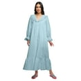 thumbnail image 1 of Moomaya Solid Short Sleeve Knee Length Nightdress Round Neck Sleepwear Gown, 1 of 5