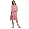 thumbnail image 1 of Moomaya Solid Sleeveless Nightdress For Ladies Button Placket Nightwear, 1 of 6