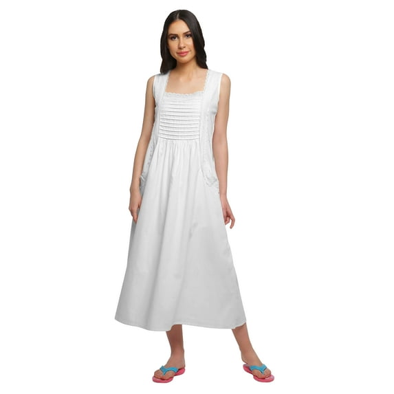 Moomaya Solid Sleeveless Nightdress For Ladies Nursing WoMen's Nightwear