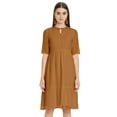 thumbnail image 1 of Moomaya Solid Tiered Dress For Women, Short Sleeve Chiffon Swing Dress, 1 of 8