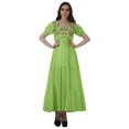 thumbnail image 1 of Moomaya Solid Tiered Embroidered Plus Size Maxi Dresses Women Casual Maxi Gown, 1 of 6