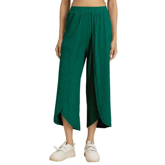 Moomaya Solid Tulip Pants For Women, Zumba Dance Jersey Crop Pants