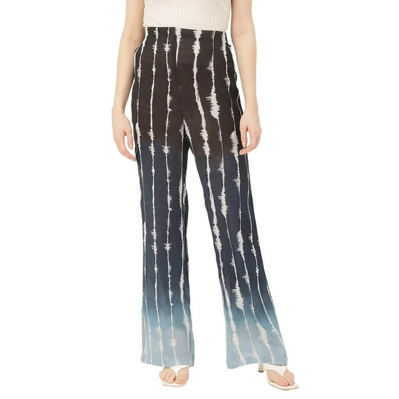 Moomaya Straight Loose Fit Printed Rayon Pant - Women's Trendy Straight Pant
