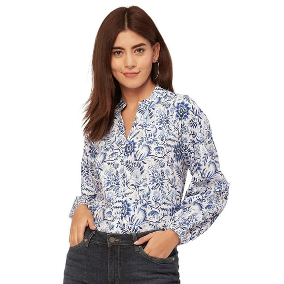 Moomaya Stylish Bishop Sleeves Cotton Shirt - Long Sleeves, Boho Style