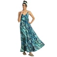 thumbnail image 1 of Moomaya Stylish Printed Rayon Sleeveless A-Line Dress - V Neck, Summer Dress, 1 of 9