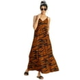 thumbnail image 1 of Moomaya Stylish Printed Rayon Sleeveless A-Line Dress - V Neck, Summer Dress, 1 of 9