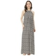 thumbnail image 1 of Moomaya Stylish Sleeveless Ikat Halter Neck A-Line Rayon Dress - Beachwear, 1 of 9