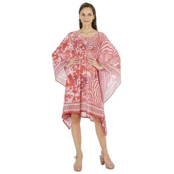 Moomaya Summer Bikini Cover Up Kaftan For Womens Sexy Sheer Swimwear Caftan Beach Dress