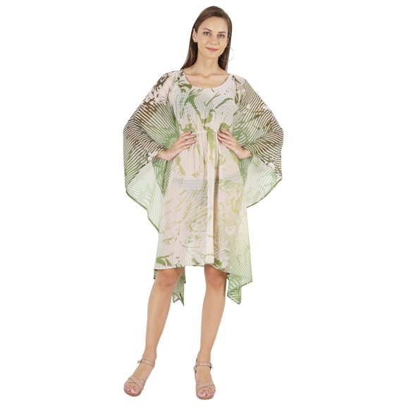 Moomaya Summer Bikini Cover Up Kaftan For Womens Sexy Sheer Swimwear Caftan Beach Dress