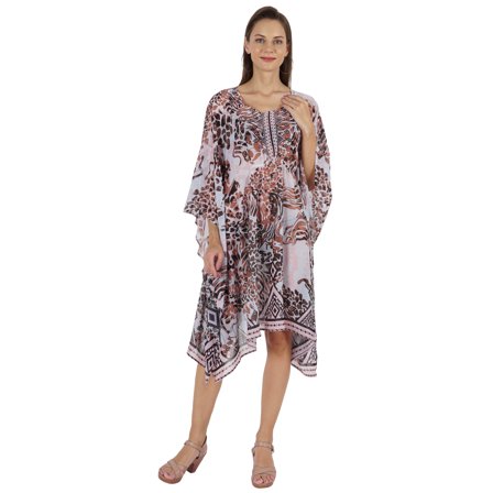 Moomaya Summer Bikini Cover Up Kaftan For Womens Sexy Sheer Swimwear Caftan Beach Dress