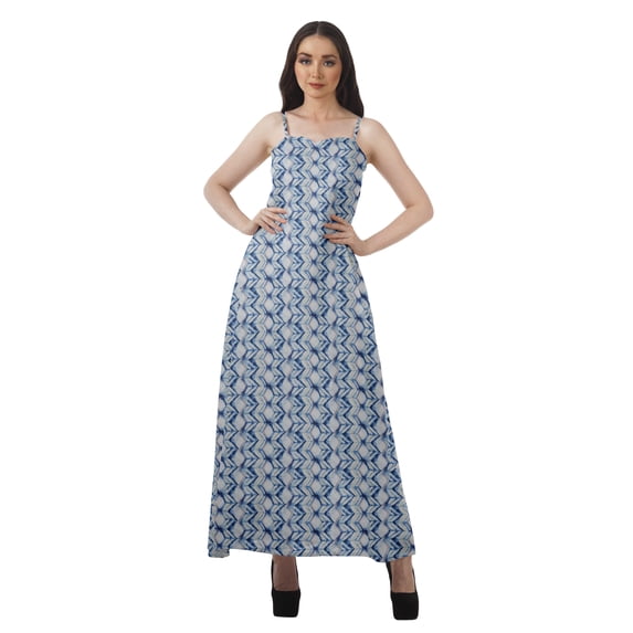 Moomaya Summer Outfit Women Rayon All Over Printed Plus Size Party Dresses