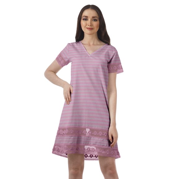 Moomaya Summer Outfits Cotton Flex Printed Womens Short Dresses Casual Wear