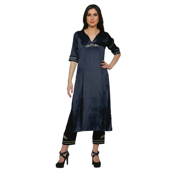 Moomaya Traditional Indian Clothing Women Viscose Santoon Kurta Pant Party Dress