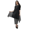 thumbnail image 1 of Moomaya Two Piece Kurti Kurta Pant Set 3/4 Sleeves Printed WoMen's Indian Outfit, 1 of 6