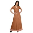 thumbnail image 1 of Moomaya Two Piece Maxi Skirt And Crop Top Printed Cotton Ethnic Set For Girls, 1 of 6
