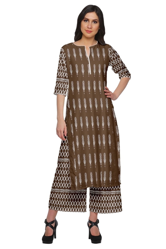 Two Piece Palazzo Set Printed WoMen's Ethnic Wear Indian Outfit