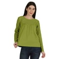 thumbnail image 1 of Moomaya Victorian Style Lace Top For Women Long Sleeves Casual Plain Tunic, 1 of 7