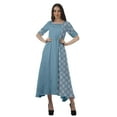 thumbnail image 1 of Moomaya Viscose Santoon Casual Printed Scoop Neckline Dress For Women Midi Dress, 1 of 5