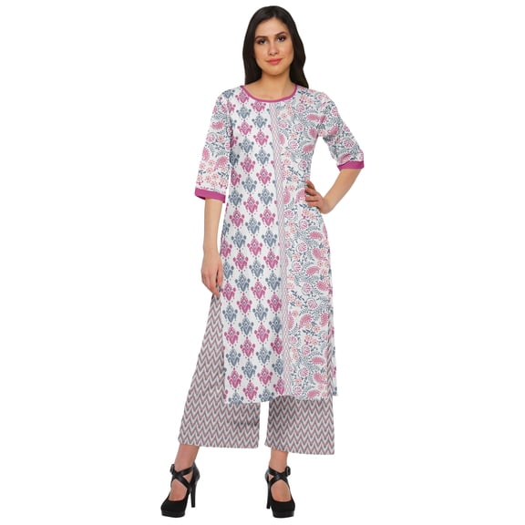 Moomaya Viscose Santoon Palazzo Set Womens Printed Ethnic Sets Casual Clothing