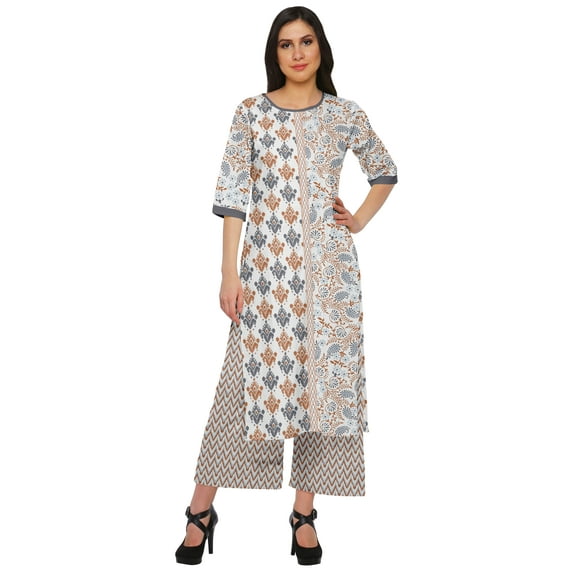 Moomaya Viscose Santoon Palazzo Set Womens Printed Ethnic Sets Casual Clothing
