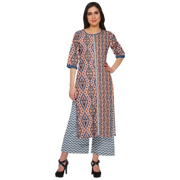 Moomaya Viscose Santoon Palazzo Set Womens Printed Ethnic Sets Casual Clothing