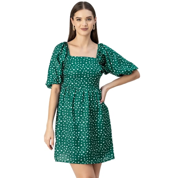 Moomaya Whimsical Printed Short Sleeve Shift Dress - Fun And Playful Day Dress