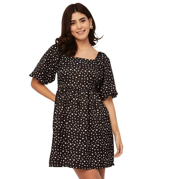 Moomaya Whimsical Printed Short Sleeve Shift Dress - Fun And Playful Day Dress