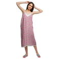 thumbnail image 1 of Moomaya WoMen's Printed V-Neck Sleepwear Cotton Spaghetti Strap Nightdress, 1 of 6