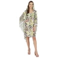 thumbnail image 1 of Moomaya WoMen's Short Hoodie Kaftan Loose Tunic Kimono Sleeve Mini Beach Cover Up Dress, 1 of 7